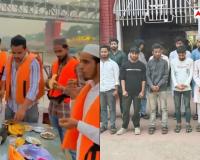 वाराणसी में गंगा के बीच इफ्तार पार्टी