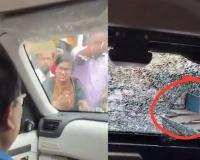 ममता की रैली में जाते समय कुणाल घोष की कार पर हमला