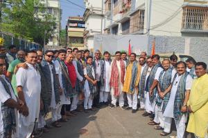 धूमधाम से निकाली गयी श्री  श्याम बाबा की निशान यात्रा