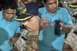 केंद्रीय बलों के एक अधिकारी ने टीएमसी नेता को मारा थप्पड़